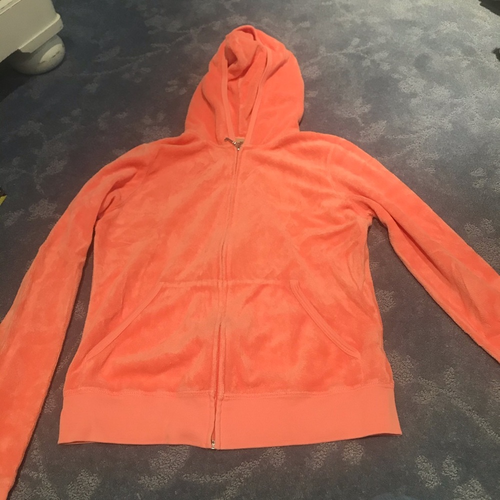 Juicy vintage zip up, orange size medium